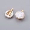 Natural Cultured Freshwater Pearl Pendants PEAR-F008-30G-R-2