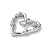 Ion Plating(IP) Brass Micro Pave Cubic Zirconia Pendants KK-U042-03P-2