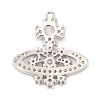 Rack Plating Brass Pave Cubic Zirconia Pendants KK-R150-05P-2