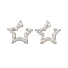 Star Cubic Zirconia Cuff Earrings KK-A228-06P-1