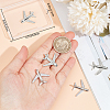 8Pcs Brass Micro Pave Cubic Zirconia Airliner Beads ZIRC-BBC0003-54P-3