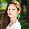 6 Pairs 6 Colors Flower Acrylic Dangle Stud Earrings with Steel Iron Pins for Women EJEW-AN0004-03-5