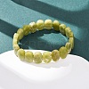 Natural Lemon Jade Faceted Beaded Stretch Bracelets for Women BJEW-K251-07G-2