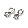 304 Stainless Steel Textured Infinity Linking Rings STAS-R164-03P-02-2