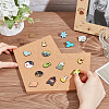 Heart Wall Mounted Brooch Jewelry Display Cork Tray AJEW-WH0433-01E-3