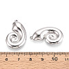 304 Stainless Steel Snail Pendants STAS-T069-02P-3