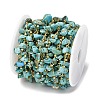 Handmade Synthetic Turquoise Beaded Chains CHC-I026-D-01G-6