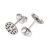 304 Stainless Steel Stud Earring Findings STAS-P434-06B-P-2
