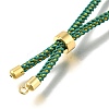 Braided Cotton Cord Slider Bracelet Making MAK-R001-01G-24-3