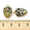 Natural Yellow Turquoise(Jasper) Faceted Pendants G-M431-06G-02-3