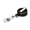 Flat Round ABS Plastic Badge Reel AJEW-I053-37G-3