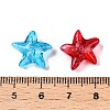 Gradient Color Baking Paint Transparent Glass Beads DGLA-N005-09-3