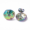 Ion Plating(IP) 304 Stainless Steel Stud Earring Findings STAS-F286-18MC-2