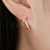 925 Sterling Silver Micro Pave Cubic Zirconia Hoop Earrings LS-CB9976-2-3