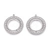 304 Stainless Steel Hollow Pendants STAS-T064-72P-1