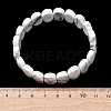 Natural Howlite Faceted Beaded Stretch Bracelets for Women BJEW-K251-07S-5