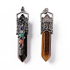 Natural Tiger Eye Big Pointed Pendants G-H281-02G-2