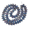 Electroplate Glass Beads Strands EGLA-N012-04Q-2