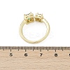 Brass Micro Pave Cubic Zirconia Cuff Rings RJEW-S400-17B-G-5