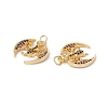 Rack Plating Brass Micro Pave Colorful Cubic Zirconia Pendants ZIRC-C040-48A-G-3