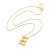 Brass & Plastic Pearl Letter Pendant Box Chain Necklaces for Women LS-NJEW-U017-01G-05-3
