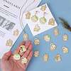 25Pcs 5 Style Zinc Alloy Enamel Pendants ENAM-SZ0004-33-4