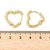 304 Stainless Steel Hammered Heart Hoop Earrrings EJEW-U065-02A-G-3