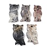 Natural Picasso Jasper Owl Carved Pendants G-C157-01B-1