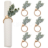 6Pcs PVC Leaf Napkin Rings AJEW-GF0011-03B-1