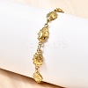 304 Stainless Steel Ladybug Link Bracelets for Women BJEW-K226-15B-G-1