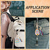 5Pcs 5 Colors Teachers' Day Wooden Keychains AJEW-SP0001-41A-5