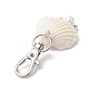 Angel Alloy & Natural Shell Pendant Decorations HJEW-JM02016-03-4