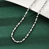 2.5MM 304 Stainless Steel Round Oval Link Chain Necklaces LS-NJEW-M110-01P-1
