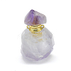 Natural Amethyst Openable Perfume Bottle Pendants G-E556-19A-2