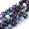 Natural Striped Agate/Banded Agate Beads Strands G-G582-10mm-43-1
