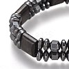 Magnetic Synthetic Hematite Stretch Bracelets BJEW-O179-04-2