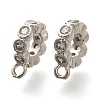 Flat Round Rack Plating Brass Micro Pave Cubic Zirconia Tube Bails KK-H508-08P-1