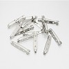 Iron Brooch Pin Back Safety Catch Bar Pins with 3 Holes IFIN-A171-04H-1