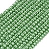 Eco-Friendly Dyed Glass Pearl Round Beads Strands HY-A002-4mm-RB008N-1