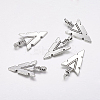 Tibetan Style Alloy Triangle Pendants X-TIBEP-2279-AS-LF-1
