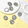 10Pcs 2 Styles Vintage Alloy Brooch Cabochon Bezel Settings FIND-FS0004-64-7