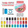 120Pcs 15 Colors Column Rack Plating Spray Painted Alloy Beads for Jewelry Making FIND-TA0002-74-4