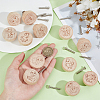 24Pcs 12 Styles Chinese Zodiac Wooden Drawer Knobs WOOD-OC0004-02-3