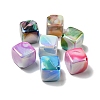 20Pcs UV Plating Acrylic Bead PACR-FP0001-01-3