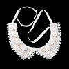 Plastic Pearl & Crystal Rhinestone Flower Colllar AJEW-WH0326-08A-8