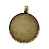 Vintage Tibetan Style Alloy Pendant Cabochon Settings X-TIBEP-M018-146AB-NF-1