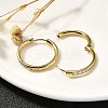 304 Stainless Steel Micro Pave Clear Cubic Zirconia Huggie Hoop Earrings EJEW-C096-01H-G01-5