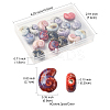 18Pcs 6 Colors Handmade Porcelain Beads for DIY Bracelet Accessories PORC-FS0001-24-4