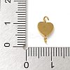 Ion Plating(IP) 304 Stainless Steel Enamel Heart Connector Charms STAS-G351-08G-03-3