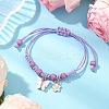 Adjustable Nylon Cord Braided Bead Bracelets for Women BJEW-JB11409-03-1